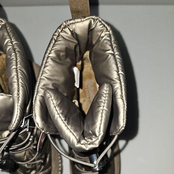 NEW Blondo Daylor Ankle Boot Sz 10 Taupe Nylon Suede Waterproof Lug Sole Puffy - Picture 10 of 15